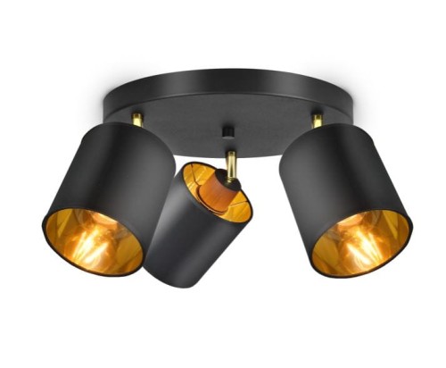 Oprawa ścienno-sufitowa E27 max. 3x60W ORNO ADVITI BATI SP 3 AD-LD-6270BE27M czarna PROSPERSKLEP