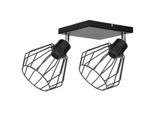 Oprawa ścienno-sufitowa E27 max. 2x60W czarna z kwadratową podstawą ORNO ADVITI PINO 2P AD-LD-6368BE27M PROSPERSKLEP