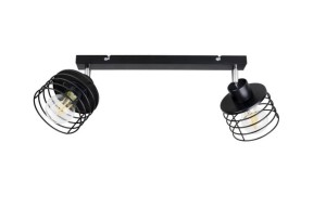 Oprawa ścienno-sufitowa E27 max. 2x60W czarna listwa ORNO ADVITI ISLA 2P AD-LD-6386BE27M