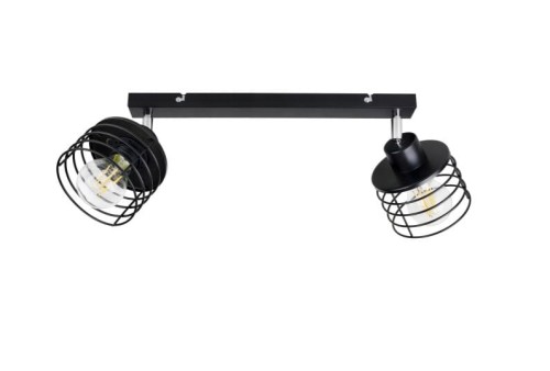 Oprawa ścienno-sufitowa E27 max. 2x60W czarna listwa ORNO ADVITI ISLA 2P  AD-LD-6386BE27M PROSPERSKLEP