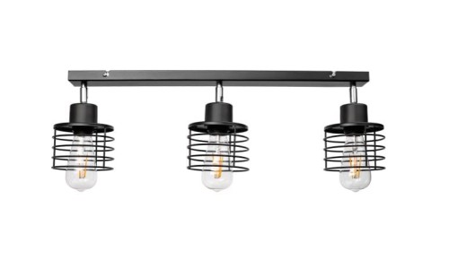 Oprawa ścienno-sufitowa E27 max. 3x60W czarna listwa ORNO ADVITI ISLA 3P AD-LD-6388BE27 PROSPERSKLEP