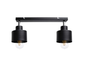 Oprawa ścienno-sufitowa E27 max. 2x60W czarna listwa ORNO ADVITI LISA 2P AD-LD-6393BE27M