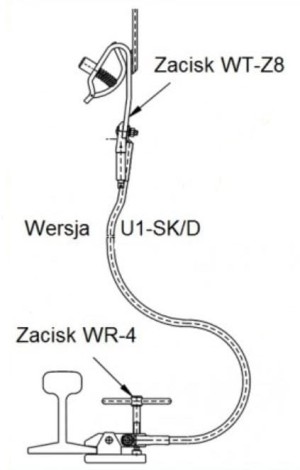 Uziemiacz specjalny kolejowy U1-SK/D-10-9/1-50 ELEKTROWYPOSAŻENIE 9kA