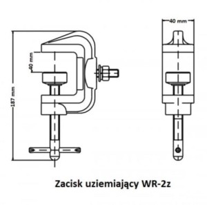 Uziemiacz jednozaciskowy do przewodów okrągłych 9kA ELEKTROWYPOSAŻENIE U1-O-WT-2-5-9/1-35-(WR-2z)