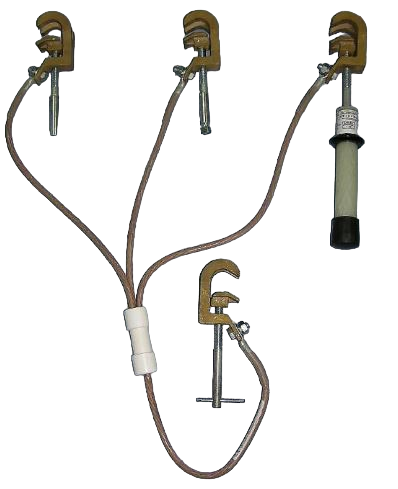 Uziemiacz przenośny na szyny płaskie i przyłącze typu kula z zaciskami WT-K25A U3-K-WT-K25/A-3/1-18,5/1-95-(I)(WR-K25) ELEKTROWYPOSAŻENIE PROSPERSKLEP