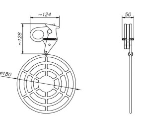 Zawieszka do oznaczania linii energetycznych POLE ELEKTROWYPOSAŻENIE