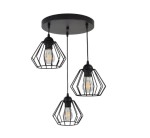 Lampa wisząca ORNO ADVITI Waya 3P AD-LD-6264BE27M E27 3x60W czarna