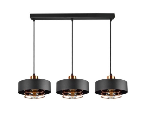 Lampa wisząca ORNO ADVITI Chiro 3P AD-LD-6268BE27M E27 3x60W czarna PROSPERSKLEP