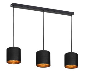 Lampa wiszącą ORNO ADVITI Neva 3P AD-LD-6364BE27T 3x60W czarna listwa