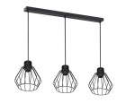 Lampa wisząca ORNO ADVITI Pino 3P AD-LD-6375BE27M E27 3x60W czarna listwa