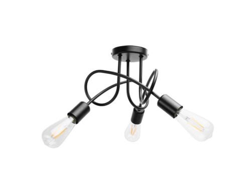 Lampa wiszącą ORNO ADVITI Malaga 3P AD-LD-6401BE27M E27 3x60W czarna PROSPERSKLEP