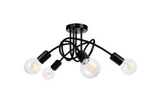 Lampa wisząca ORNO ADVITI Malaga 4P AD-LD-6402BE27M E27 4x60W czarna