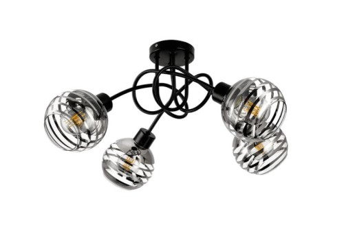 Lampa wisząca ORNO ADVITI Milano 4P AD-LD-6416BE27SW E27 4x60W czarna PROSPERSKLEP