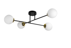 Lampa wisząca ORNO ADVITI Leia 4P AD-LD-6438B-CE27SM E27 4x60W czarno-złota