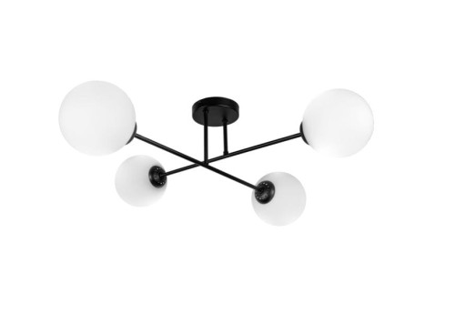 Lampa wisząca ORNO ADVITI Leia 4P AD-LD-6438BE27SM E27 4x60W czarna PROSPERSKLEP