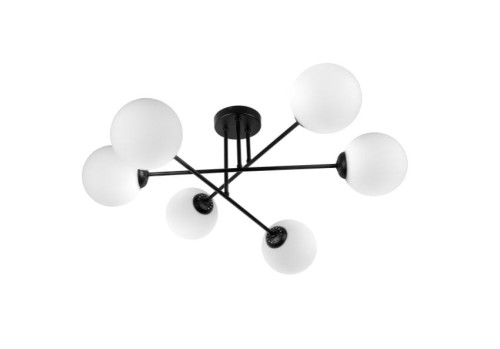 Lampa wisząca ORNO ADVITI Leia 6P AD-LD-6439BE27SM E27 6x60W czarna PROSPERSKLEP