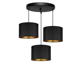 Lampa wisząca ORNO ADVITI Kylo 3P AD-LD-6448BE27T E27 3x60W czarna okrągła