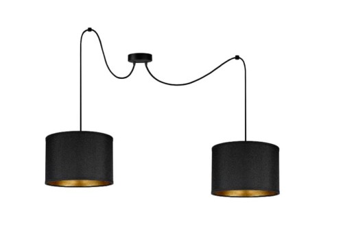 Lampa wisząca ORNO ADVITI Kylo 2P AD-LD-6449BE27T E27 2x60W czarna PROSPERSKLEP