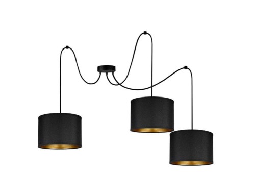 Lampa wisząca ORNO ADVITI Kylo 3P AD-LD-6450BE27T E27 3x60W czarna PROSPERSKLEP