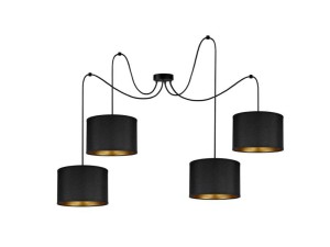 Lampa wisząca ORNO ADVITI Kylo 5P AD-LD-6452BE27T E27 5x60W czarna