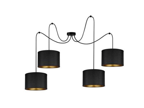 Lampa wisząca ORNO ADVITI Kylo 5P AD-LD-6452BE27T E27 5x60W czarna PROSPERSKLEP