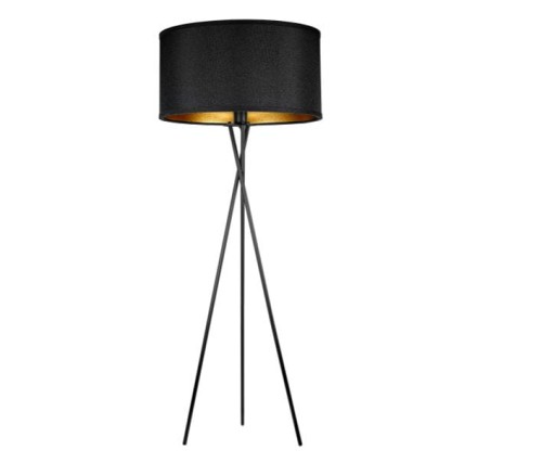 Lampa stojąca ORNO ADVITI Kylo 1P  AD-LD-6455BE27T E27 60W czarna trójnóg skręcony PROSPERSKLEP
