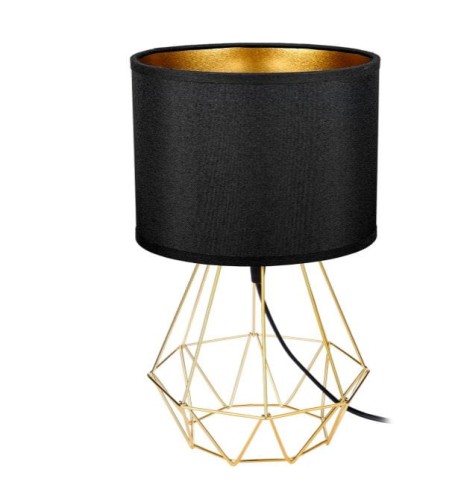 Lampka nocna ORNO ADVITI Vade 1P AD-LD-6457B-CE27T E27 60W czarno-złota PROSPERSKLEP