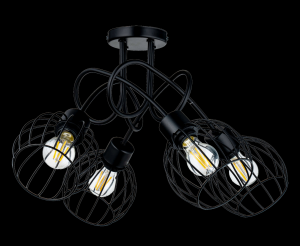 Lampa wisząca ORNO ADVITI Marbella 4P AD-LD-6352BE27M E27 4x60W czarna