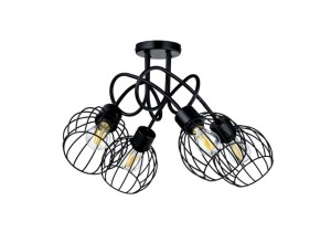Lampa wisząca ORNO ADVITI Marbella 4P AD-LD-6352BE27M E27 4x60W czarna