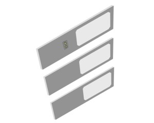 Zestaw 3 szarych lamp podszafkowych LED 3x4W z włącznikiem bezdotykowym ORNO ADVITI Plana AD-OM-6477L4/G 