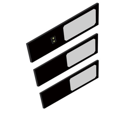 Zestaw 3 czarnych lamp podszafkowych LED 3x4W z włącznikiem bezdotykowym ORNO ADVITI Plana AD-OM-6477L4/B czarne PROSPERSKLEP