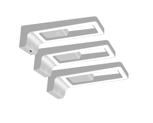 Zestaw 3 szarych lamp podszafkowych 3x3W z włącznikiem dotykowym i USB ORNO ADVITI Artus LED AD-OM-6475L4/G PROSPERSKLEP