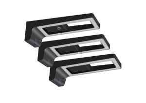 Zestaw 3 czarnych lamp podszafkowych 3x3W z włącznikiem dotykowym i USB ORNO ADVITI Artus LED AD-OM-6475L4/B 