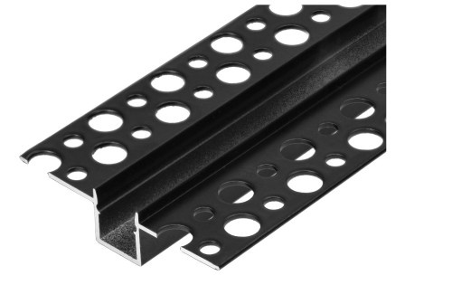 Zestaw 50szt. profili aluminiowych do taśm LED wpuszczanych w karton gips ORNO ADVITI AD-LP-6507B/2M/50 czarny PROSPERSKLEP