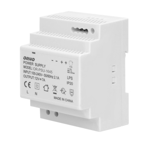 Zasilacz na szynę DIN 12V DC szerokość 4 moduły 84W ORNO OR-PSU-1645 PROSPERSKLEP