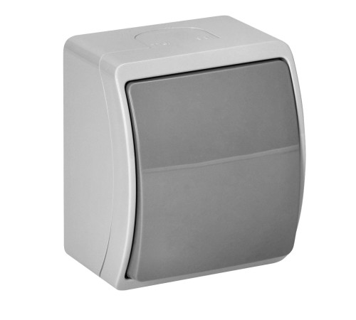 Łącznik jednobiegunowy szaro-grafitowy n/t IP44 ORNO AQUATIC OR-OE-7100/GR/10 zestaw 10 sztuk PROSPERSKLEP