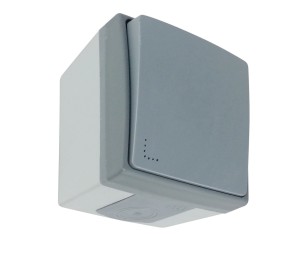 Łącznik jednobiegunowy z podświetleniem ORNO AQUATIC PRO OR-OE-7400/P/GR/10 szaro-grafitowy zestaw 10 sztuk