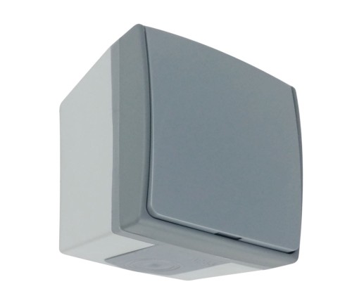 Gniazdo pojedyncze typu francuskiego 2P+Z szaro-grafitowe ORNO AQUATIC PRO OR-OE-7405/GR/10 zestaw 10 sztuk PROSPERSKLEP