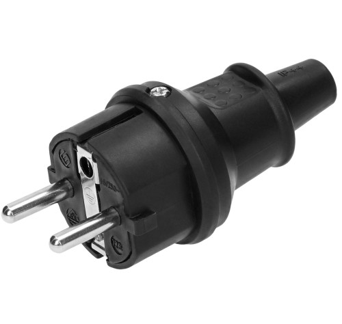 Wtyczka Uni-Schuko mini czarna ORNO OR-AE-13222/25 opakowanie 25 sztuk PROSPERSKLEP