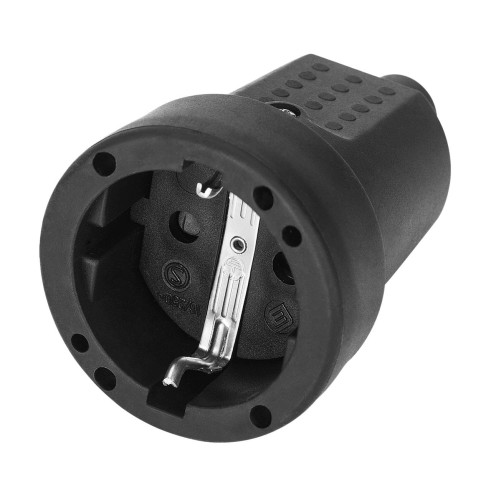 Gniazdo Schuko mini z uziemieniem czarne ORNO OR-AE-13223(GS)25 opakowanie 25 sztuk PROSPERSKLEP