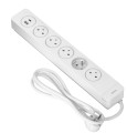 Listwa przeciwprzepięciowa z 3-metrowym kablem 5 gniazd ORNO OR-AE-13234/W/1,5M biała PROSPERSKLEP