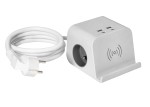 Listwa zasilająca nabiurkowa z ładowarką USB i indukcyjną ORNO OR-AE-13249/W biała