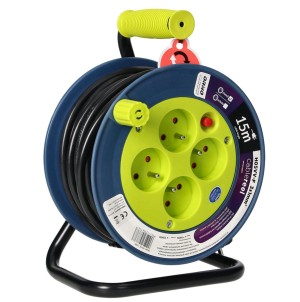 Przedłużacz bębnowy schuko 15m 4x2P+Z Turkusowy mini
