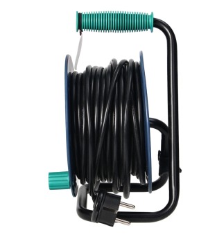 Przedłużacz bębnowy 15m 4x250V AC Turkusowy mini