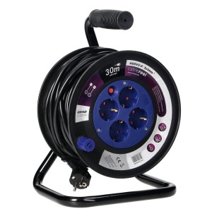 Przedłużacz bębnowy 30m schuko 4x2P+Z 230V AC