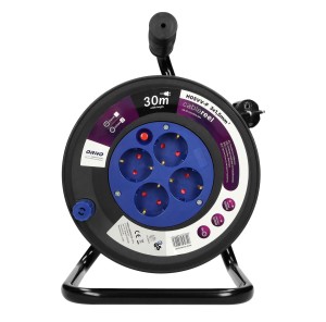 Przedłużacz bębnowy 30m schuko 4x2P+Z 230V AC