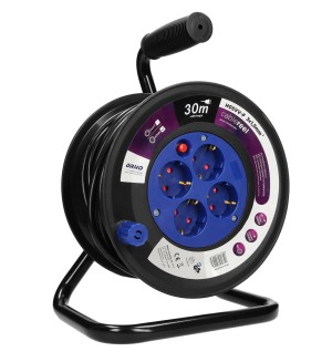 Przedłużacz bębnowy 30m schuko 4x2P+Z 230V AC