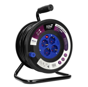 Przedłużacz bębnowy 50m schuko 4x2P+Z 230V AC