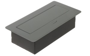 Gniazdo meblowe 3x2P+Z wpuszczane w blat grafitowe