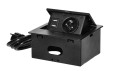 Gniazdo 1x2P+Z, 2xUSB wpuszczane w blat z przewodem 1,5m czarne